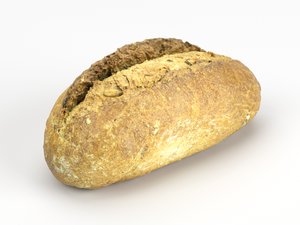 photorealistic scanned small bread model
