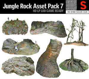 3D jungle asset pack 7 model
