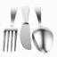 common cutlery table knife fork 3D