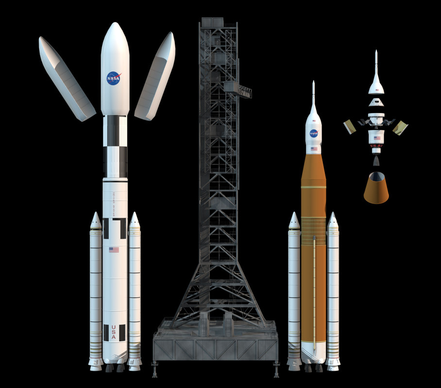 Nasa sls rocket launch tower 3D model - TurboSquid 1277803