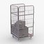 wire mesh roll container 3D model