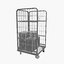 wire mesh roll container 3D model