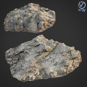 3D scanned rock cliff h2
