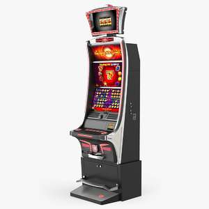 3D slot machine red model