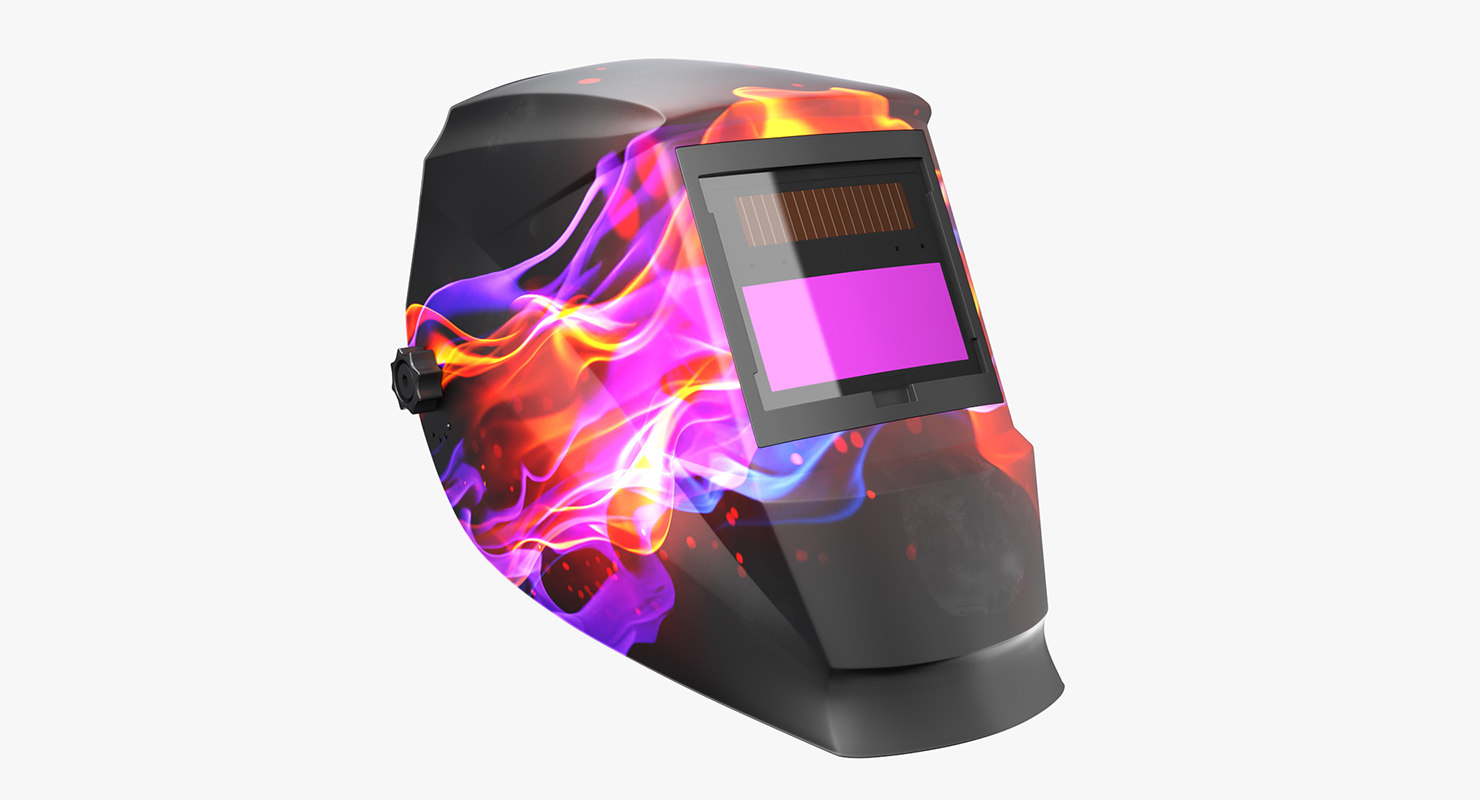 Welding helmet flame decal 3D model TurboSquid 1278040