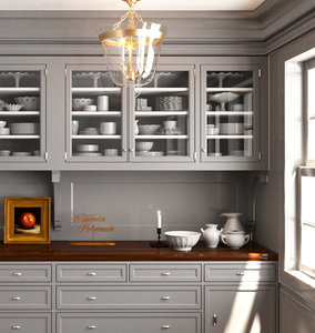 3D classic pantry kitchen interior
