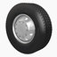 3D semi truck wheel tire model