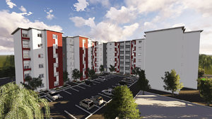 3D residential buildings architecture revit model