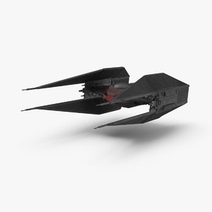 3D model starwars tie silencer