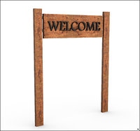 welcome town sign model