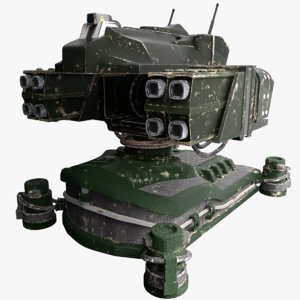 3D turret cannon model