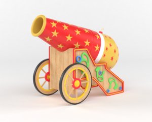 3D circus cannon
