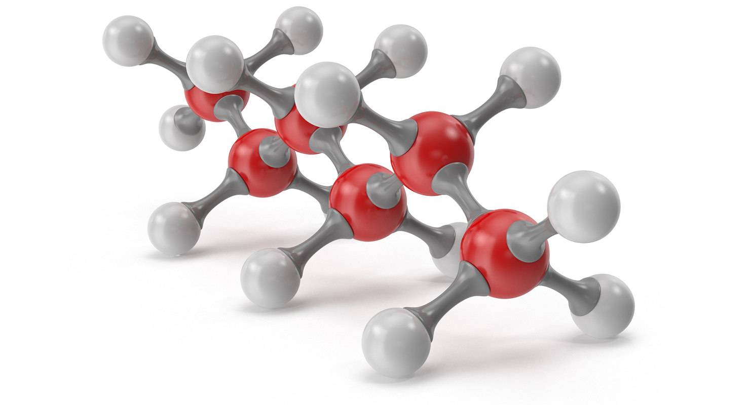3D hexane molecular - TurboSquid 1278488.