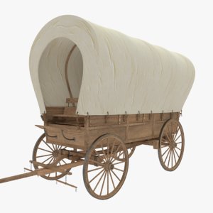 covered wagon 3D model