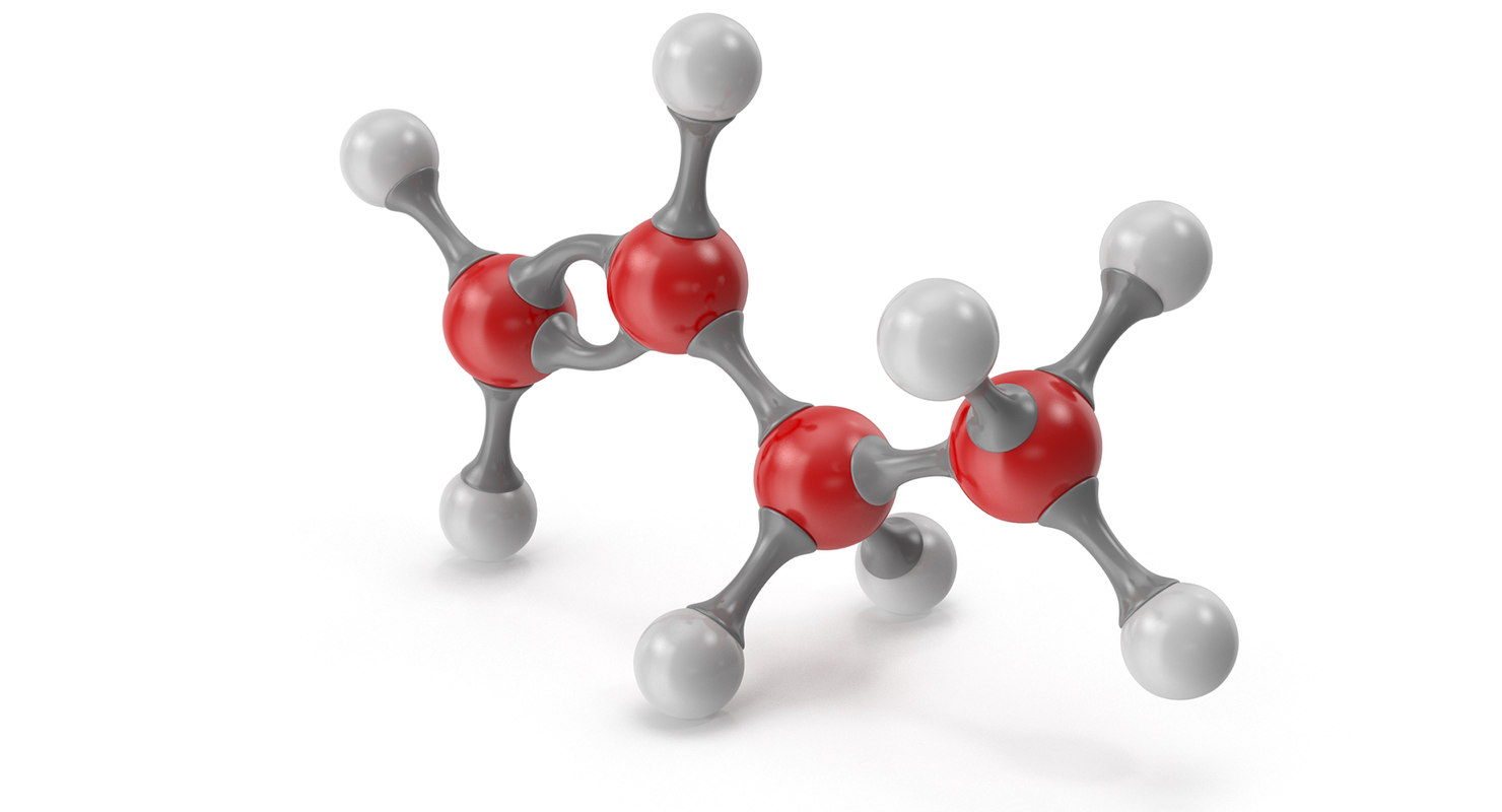 3D butene molecular model - TurboSquid 1278504