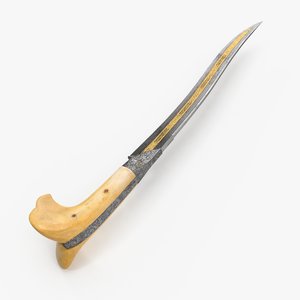 ottoman yatagan c knife 3D