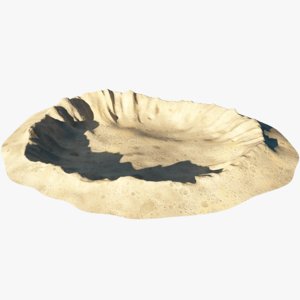 3D moon crater