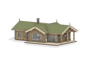 log house 3D model