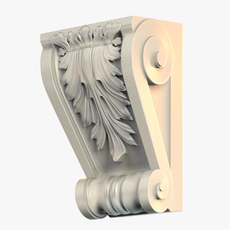 3D corbel molding decor TurboSquid 1278872
