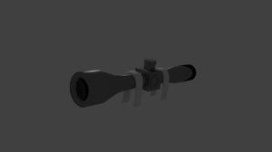sniper scope 3D model
