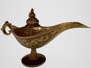 3D vintage genie lamp