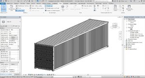 3D revit shipping container model