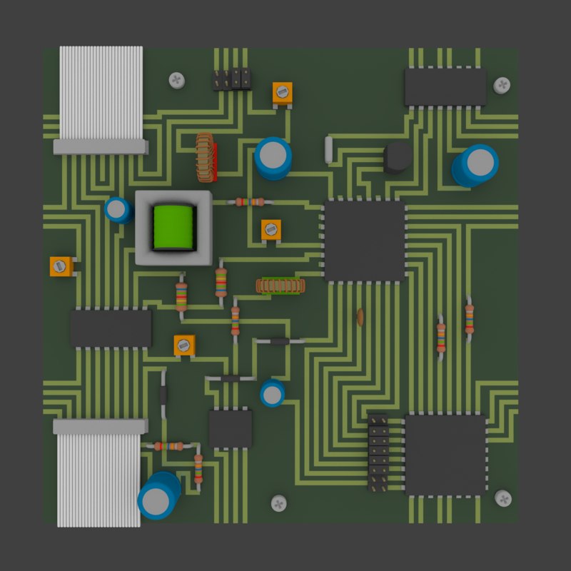 Free 3D circuit board model TurboSquid 1279126