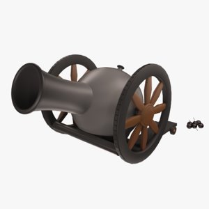 3D model cannon 2