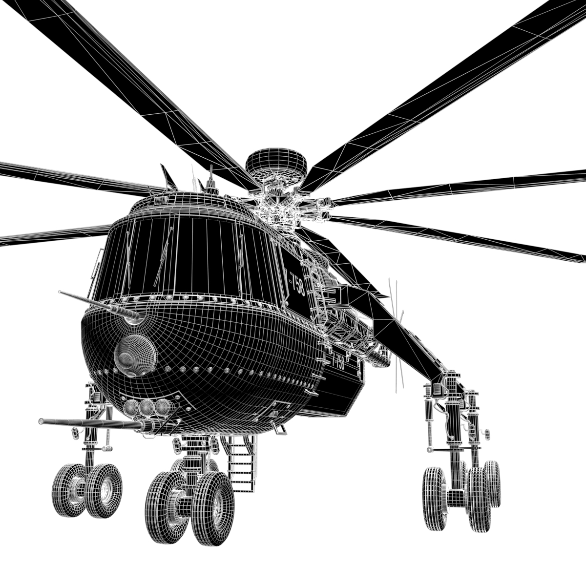 Cargo helicopters model - TurboSquid 1279142