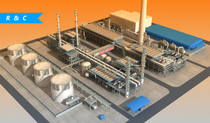 3D refinery industry refining model