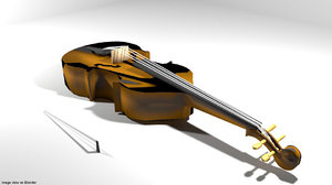 3D instrument music viola model