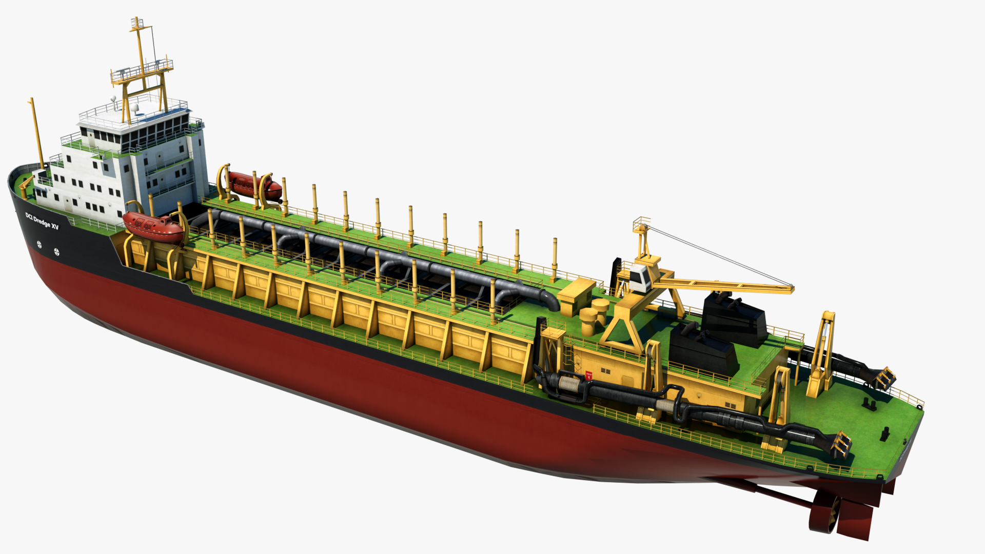 挖泥船dci dredge xv3d模型