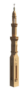 3D model islamic mamluk minaret architectural
