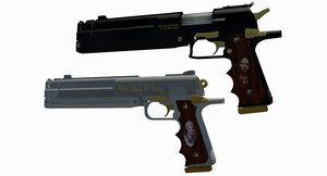 dantes guns ebony ivory 3D model