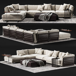 3D flexform cestone corner sofa