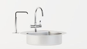 3D kitchen sink model