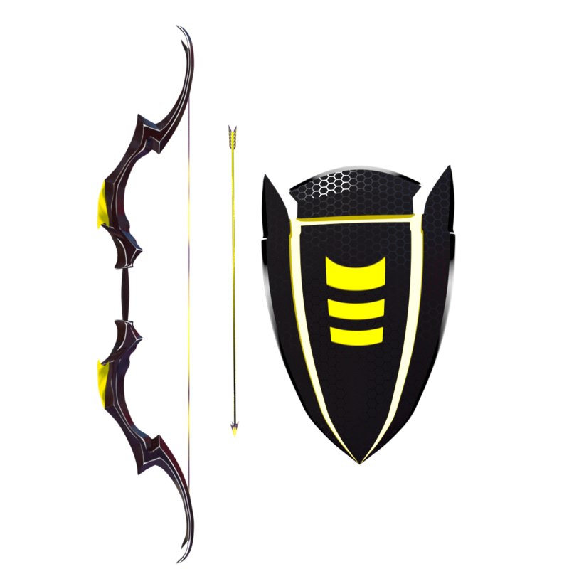 3D bow arrow shield - TurboSquid 1279695