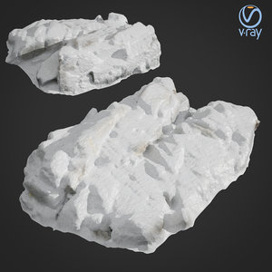 3D model scanned rock cliff g
