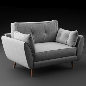 zinc cuddler sofa 3D