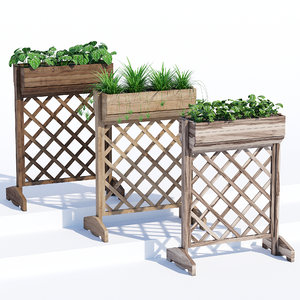 raised planter box 3D