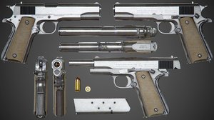 pistol colt m1911 a1 3D model