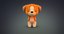 cute cartoon dog 2 3D model