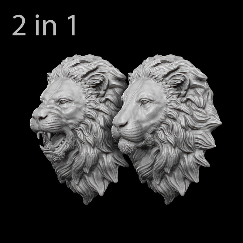 Lion head 3D - TurboSquid 1279776