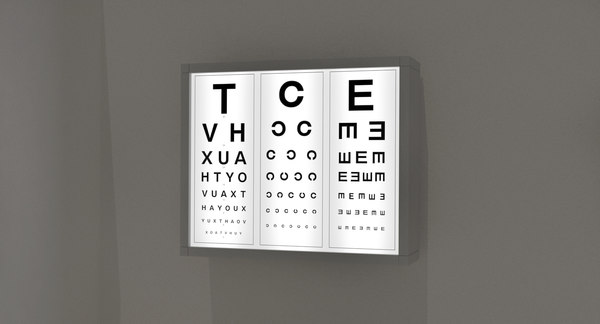 3d Optotype Medical Eye Chart Turbosquid 1279822