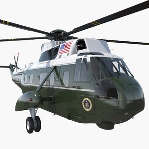 marine hellicopter carrying president 3D