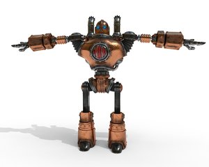 robot steampunk pbr 3D model