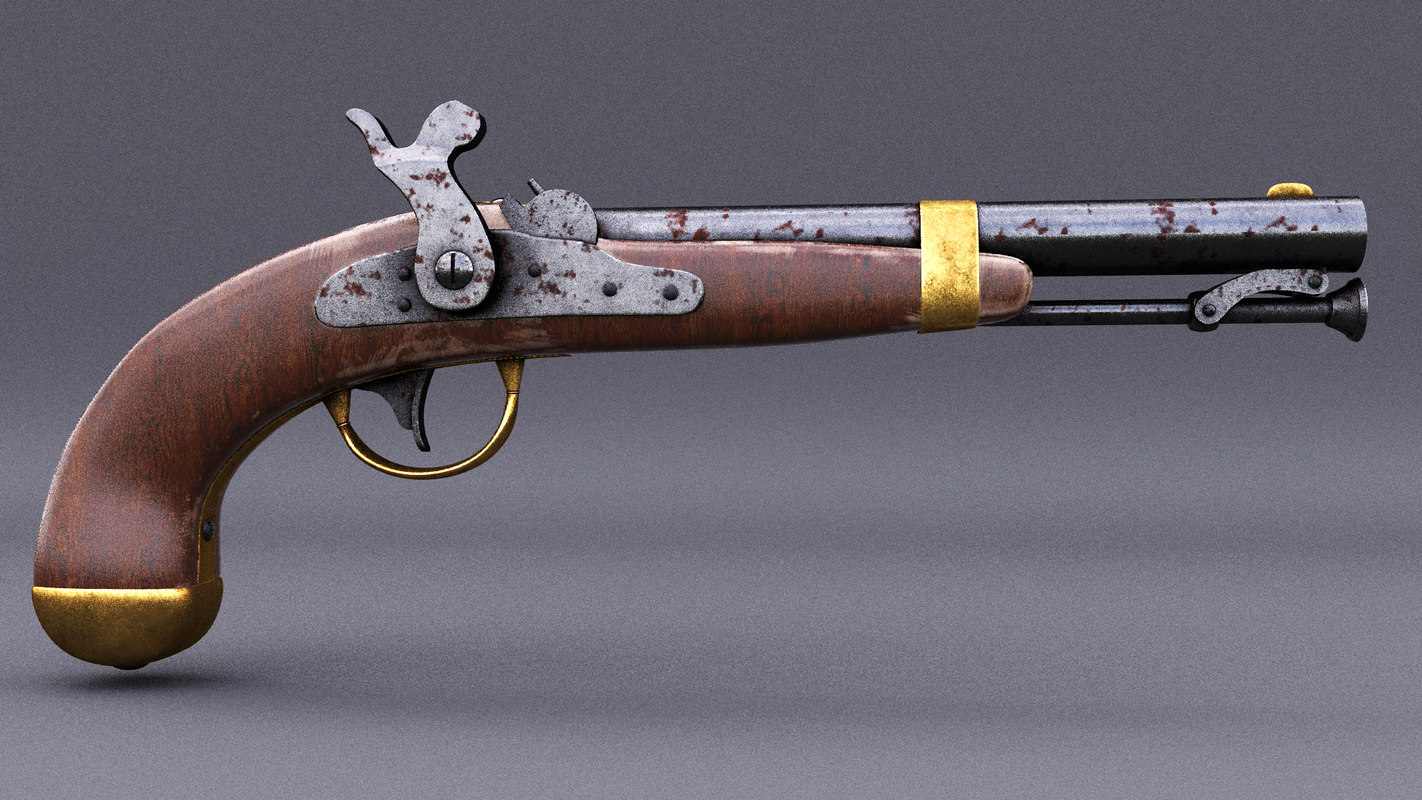 Gun flintlock 3D model TurboSquid 1279853