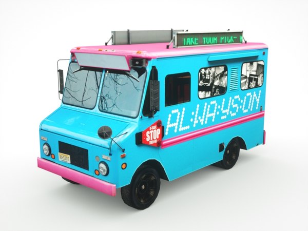 ice-cream mini-van real-time 3D model