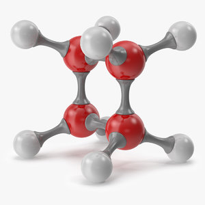 cyclobutane molecular model