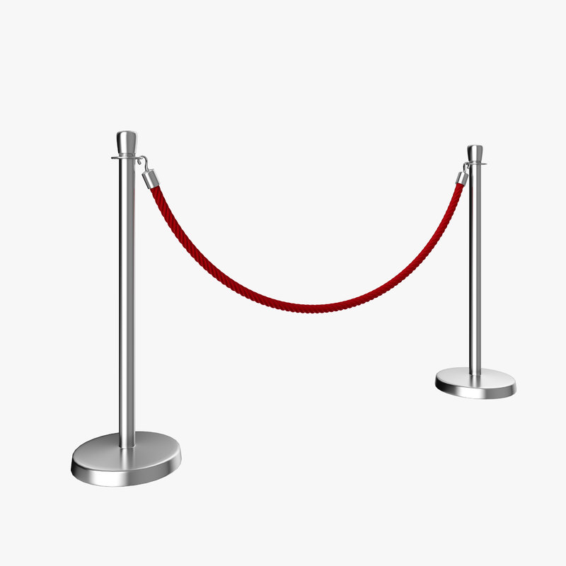 3D model rope barrier post TurboSquid 1280153